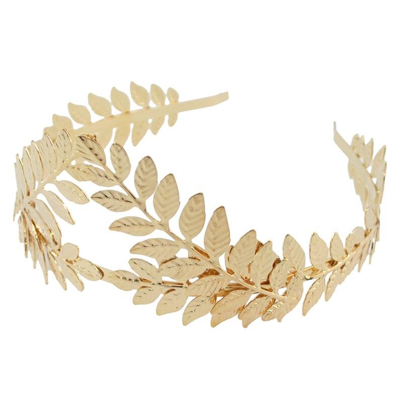 Bridal Hair Comb Greek Roman Goddess Olive Leaf Branch Headband Crown Headdress Bride Wedding Headband Jewelry Goddess Headband Metallic Gold Leaf Branch Crown Hair Band Wedding Tiara Hair Accessories