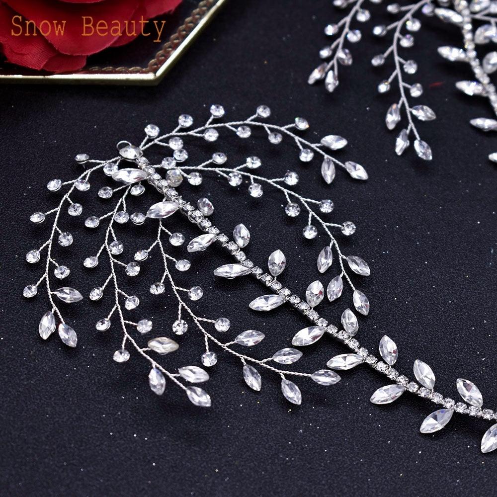 Bridal Headband Water Drop Headwear Wedding Hair Accessories Rhinestone Forehead Headpieces For Woman Pageant Crown Wedding Bridal Crystal Headband For Woman Rhinestone Hair Comb Wedding Headdress Wedding Headpiece