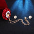 Bridegroom Wedding Brooches Hand-made Rose Flower Brooch Lapel Pin Wedding Brooches Luxury Party Brooch Unique New Trendy Flower Badge Tassel Chain Men's Suit Accessories