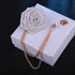 Bridegroom Wedding Brooches Hand-made Rose Flower Brooch Lapel Pin Wedding Brooches Luxury Party Brooch Unique New Trendy Flower Badge Tassel Chain Men's Suit Accessories