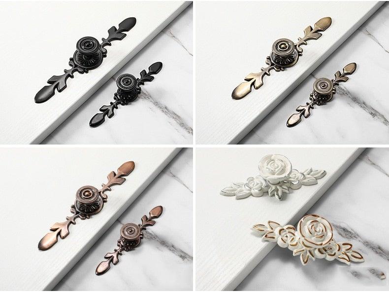 Bronze Door Handles Cabinet Handle Antique Cabinet Pulls Wardrobe Drawer Knobs Zinc Alloy Cupboard Furniture Hardware Center Shabby Chic Drawer Pulls Handles Antique Bronze Kitchen Cabinet Drop Bail Pulls Handles