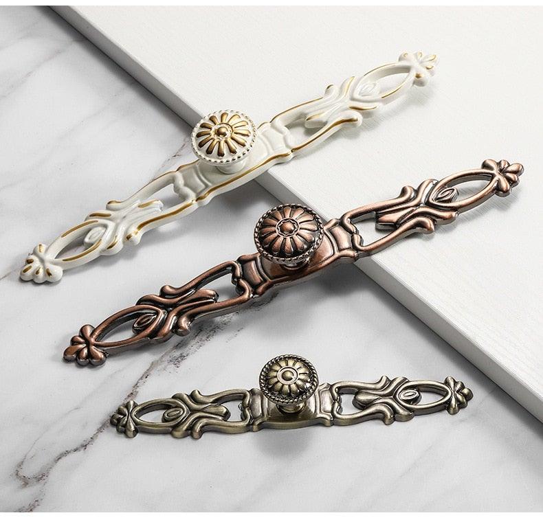 Bronze Door Handles Cabinet Handle Antique Cabinet Pulls Wardrobe Drawer Knobs Zinc Alloy Cupboard Furniture Hardware Center Shabby Chic Drawer Pulls Handles Antique Bronze Kitchen Cabinet Drop Bail Pulls Handles