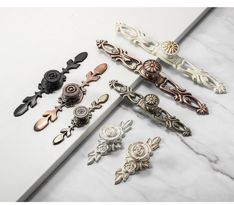 Bronze Door Handles Cabinet Handle Antique Cabinet Pulls Wardrobe Drawer Knobs Zinc Alloy Cupboard Furniture Hardware Center Shabby Chic Drawer Pulls Handles Antique Bronze Kitchen Cabinet Drop Bail Pulls Handles