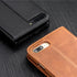 Brown Genuine Leather Flip Case For iPhone Luxury Wallet Card Cover For iPhone 14 13 Leather iPhone Case Kickstand Card Holder Flip Leather Wallet Phone Case