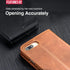 Brown Genuine Leather Flip Case For iPhone Luxury Wallet Card Cover For iPhone 14 13 Leather iPhone Case Kickstand Card Holder Flip Leather Wallet Phone Case