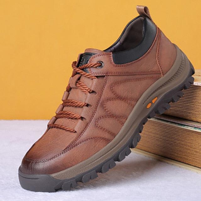 Business Black Leather Mens Casual Shoes Spring Lace-up Platform Travel Shoes Wear-Resistant Shoes Elegant Style Men's Shoes Flat Round Toe Fashion Dress Shoes For Men - STEVVEX Shoes - 107, Black Shoes, Brown Shoes, High Quality Mens Casual Shoes, Leather Mens Shoes, Leather Shoes, Luxury Shoes, Men Casual Sport Shoes, Men Shoes, Mens Sports Water Shoes, Mountain Mens Shoes, River Shoes, Shoes, Sport Mens Shoes, Sports Shoes, Strong Mens Shoes, Waterproof Shoes, Winter Running Shoes - Stevvex.com