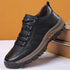 Business Black Leather Mens Casual Shoes Spring Lace-up Platform Travel Shoes Wear-Resistant Shoes Elegant Style Men's Shoes Flat Round Toe Fashion Dress Shoes For Men - STEVVEX Shoes - 107, Black Shoes, Brown Shoes, High Quality Mens Casual Shoes, Leather Mens Shoes, Leather Shoes, Luxury Shoes, Men Casual Sport Shoes, Men Shoes, Mens Sports Water Shoes, Mountain Mens Shoes, River Shoes, Shoes, Sport Mens Shoes, Sports Shoes, Strong Mens Shoes, Waterproof Shoes, Winter Running Shoes - Stevvex.com