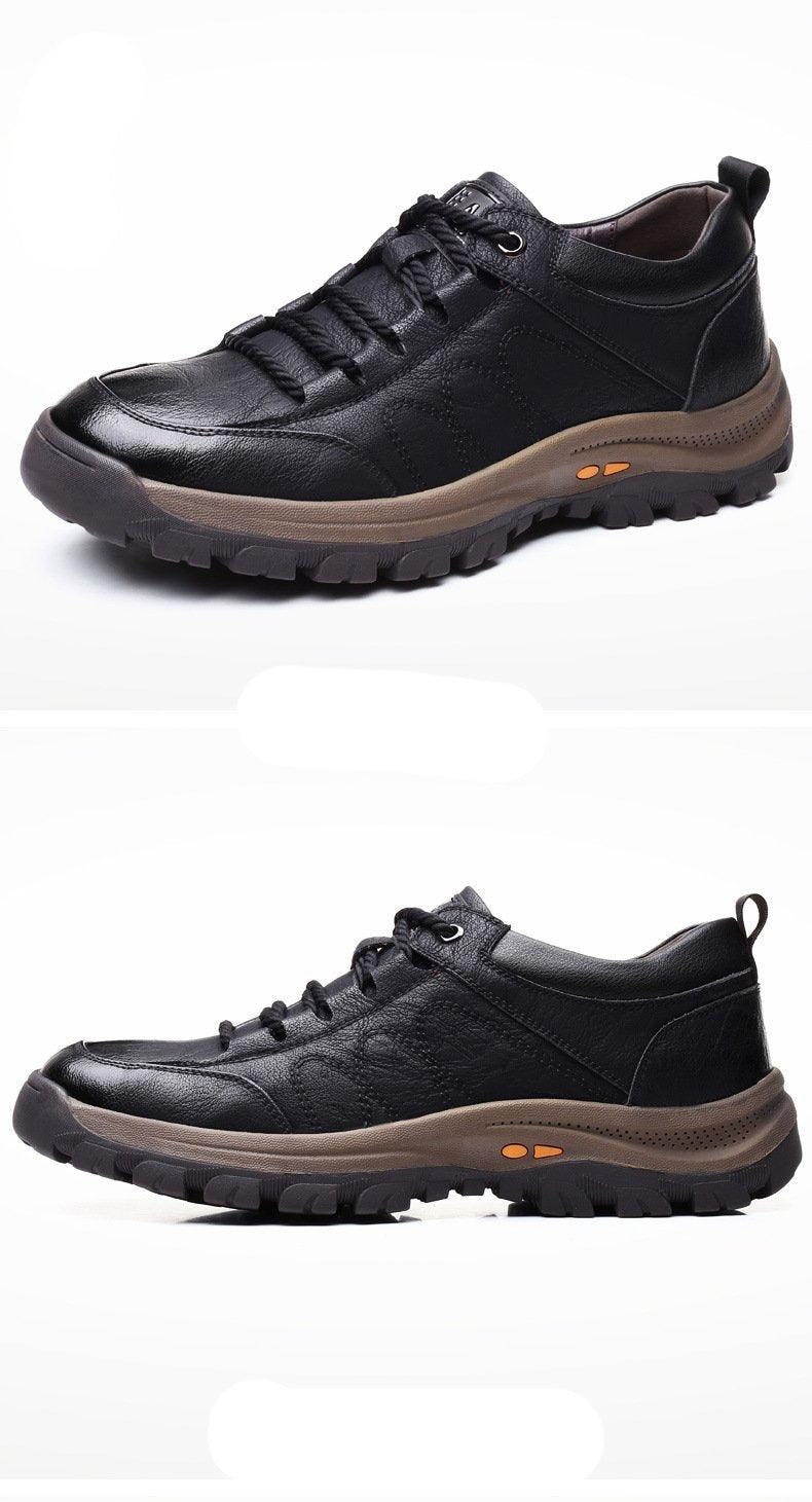 Business Black Leather Mens Casual Shoes Spring Lace-up Platform Travel Shoes Wear-Resistant Shoes Elegant Style Men's Shoes Flat Round Toe Fashion Dress Shoes For Men - STEVVEX Shoes - 107, Black Shoes, Brown Shoes, High Quality Mens Casual Shoes, Leather Mens Shoes, Leather Shoes, Luxury Shoes, Men Casual Sport Shoes, Men Shoes, Mens Sports Water Shoes, Mountain Mens Shoes, River Shoes, Shoes, Sport Mens Shoes, Sports Shoes, Strong Mens Shoes, Waterproof Shoes, Winter Running Shoes - Stevvex.com