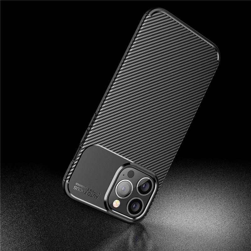 Business Black Shockproof Shock Absorption Soft Slim Bumper Fashion Non-Slip Anti Scratch Protective Phone Case For iPhone 12 Pro Max Case For iPhone 14 Plus 13 Mini 11 X XR XS Max 7 8 6 6S Soft Silicone Protective Phone Cover