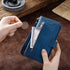 Business Blue New Cards Flip Leather Case For iPhone 14 13 12 11 Pro Max 10 X 6 6s 7 8 Plus XR XS Max Multifunctional Wallet Phone Case  Multi-Card Wallet Leather iphone Case