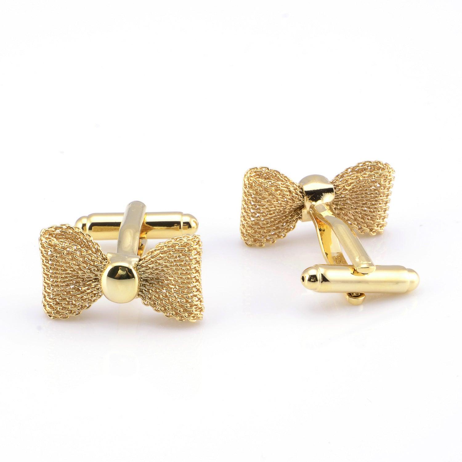 Business Cufflinks Fashion Banquet Wedding Men Shirts Cuffs Accessories Bow Knot Shaped Cuff Links Unique Luxury Shirt Cuff Links Gift Groom Cufflinks