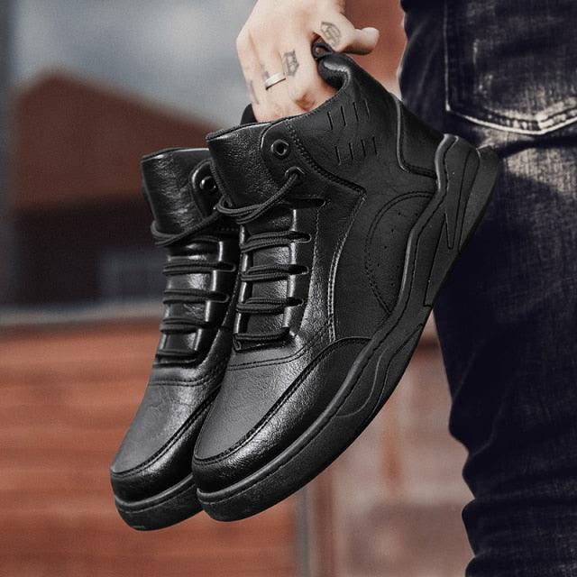 Business Men's High Quality Casual Shoes Fashion Trend Men's Sports Leather Shoes Comfortable Lace-Up Non-Slip Walking Shoes Leather Luxury Non-Slip Hiking Boots Outdoor Lightweight Shoes