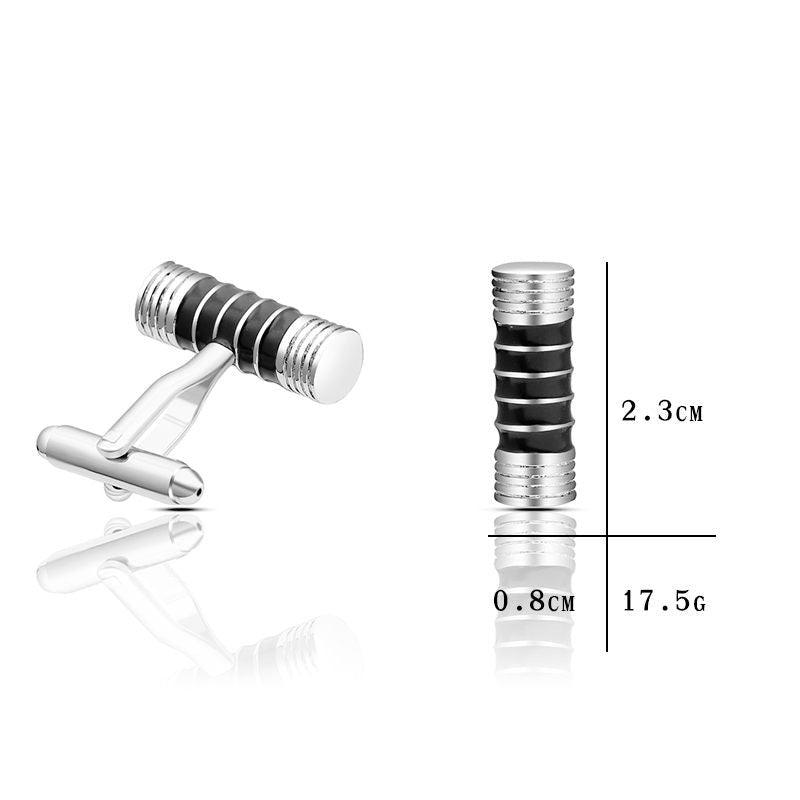 Business Simple Male Cufflinks Suit Jewelry Cufflinks Black Blue Unique Men Accessories Fashion Father Grandfather Dad Cuff Links Luxury Special Occasions Cufflinks