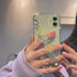 Butterfly Chain Flower Bracelet Chain Phone Case For iPhone 13 12 11 Pro XS Max X XR 7 8 Plus Cute Transparent Back Cover Phone Case For iphone 14Pro 12Mini 13 Pro 6 7 8 plus X XR XS Max SE Soft Fashion Bracelet Clear Protective Cover