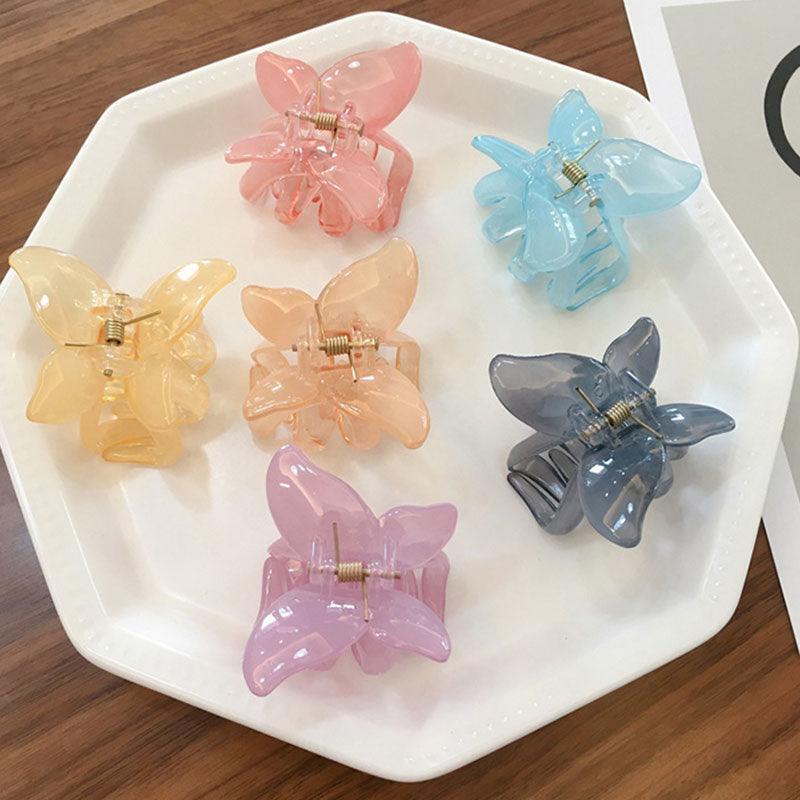 Butterfly Hair Clip Fairy Geometric Acrylic Acetate Hairpins Girls Women Hair Claws Transparent Clip Hair Accessories Barrettes Fashion Hairgrips Accessories For Party