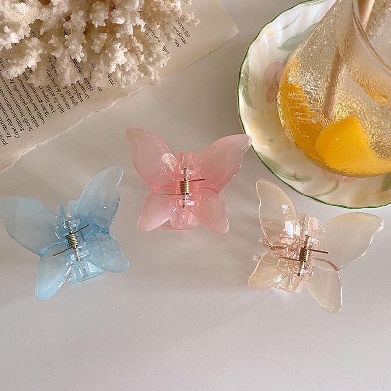 Butterfly Hair Clip Fairy Geometric Acrylic Acetate Hairpins Girls Women Hair Claws Transparent Clip Hair Accessories Barrettes Fashion Hairgrips Accessories For Party