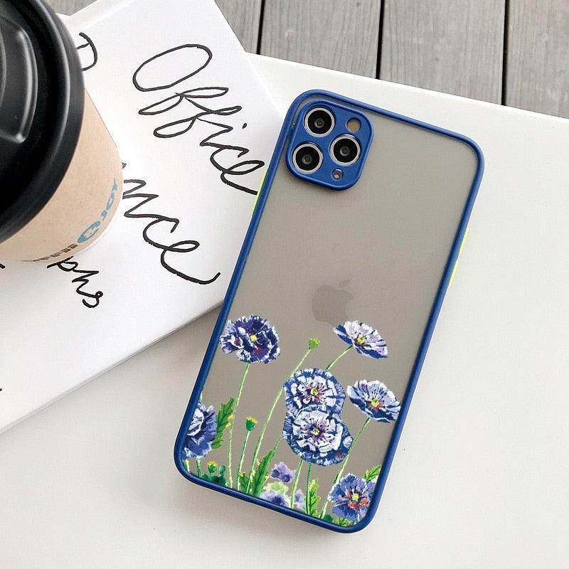 Butterfly Lavender Higan Flower Phone Case For iphone 7 8 plus 12 13 mini 11 14 pro max X XR XS Max Hard Shockproof Shell Cover Butterfly Pattern Design for Women Girls Aesthetic Romantic Soft Slim  Shockproof Protevtice Case for iPhone