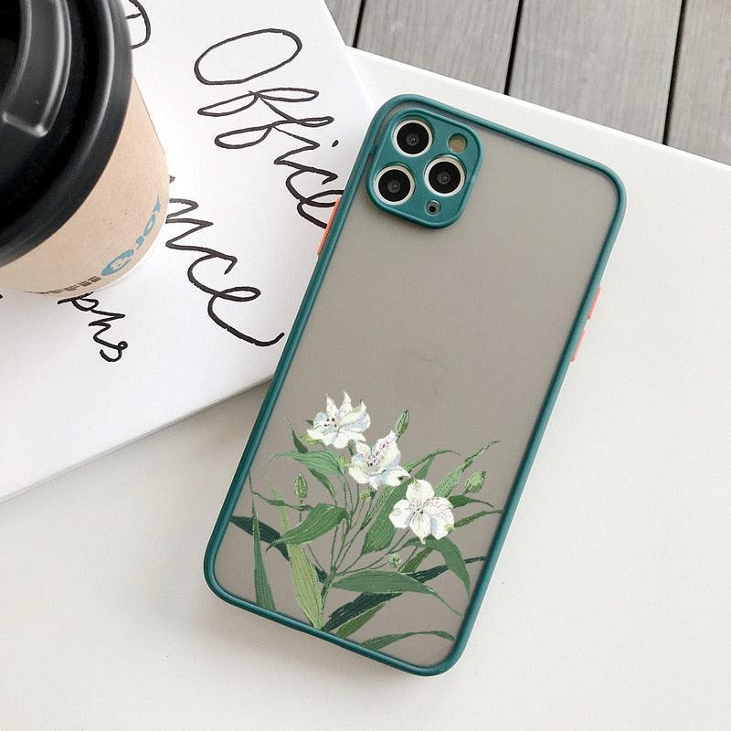 Butterfly Lavender Higan Flower Phone Case For iphone 7 8 plus 12 13 mini 11 14 pro max X XR XS Max Hard Shockproof Shell Cover Butterfly Pattern Design for Women Girls Aesthetic Romantic Soft Slim  Shockproof Protevtice Case for iPhone