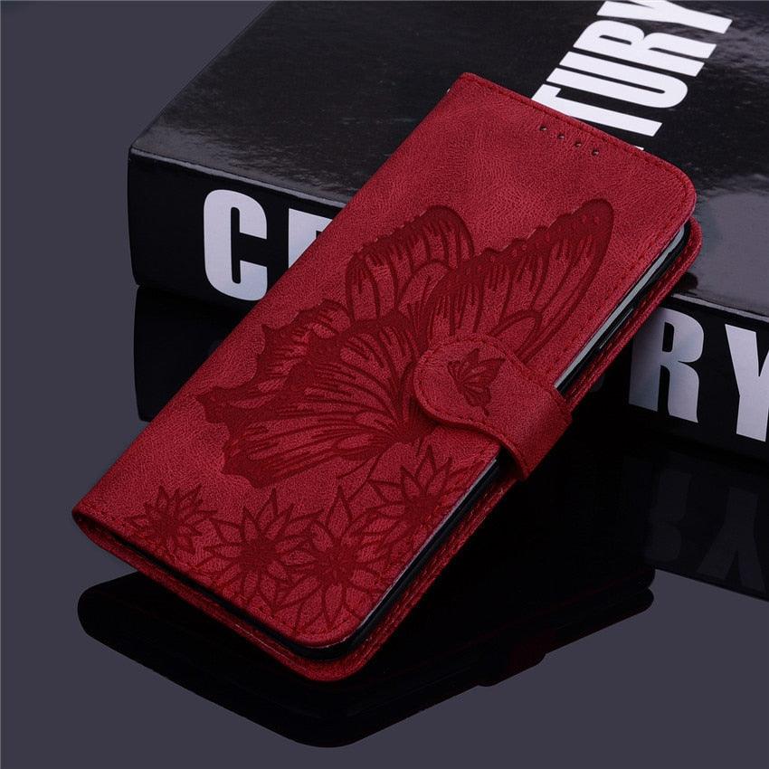 Butterfly Leather Flip Cover For iPhone 14  X XS XR 13 12 11 Pro Max 12 MINI Phone Wallet Case PU Leather Wallet Case Butterfly Flower Pattern Design Magnetic Flip Case Shockproof Protective Cover