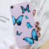 Butterfly Pattern Design Trendy Mobile Phone Case Protective Case For iPhone 7 8 SE 2020 Flower Cartoon Celular Case For iPhone7 8 SE2020 se 2020 se2020 A1778 A1660 A1779 Silicon Matte TPU Cover