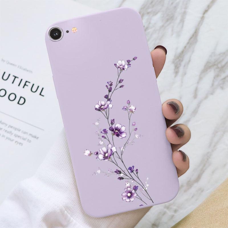 Butterfly Pattern Design Trendy Mobile Phone Case Protective Case For iPhone 7 8 SE 2020 Flower Cartoon Celular Case For iPhone7 8 SE2020 se 2020 se2020 A1778 A1660 A1779 Silicon Matte TPU Cover