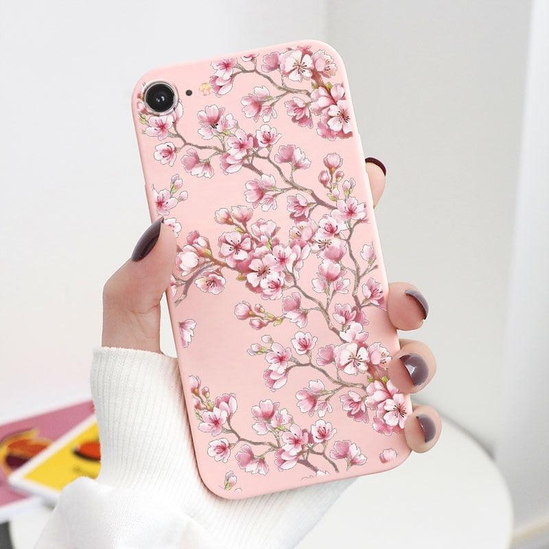 Butterfly Pattern Design Trendy Mobile Phone Case Protective Case For iPhone 7 8 SE 2020 Flower Cartoon Celular Case For iPhone7 8 SE2020 se 2020 se2020 A1778 A1660 A1779 Silicon Matte TPU Cover