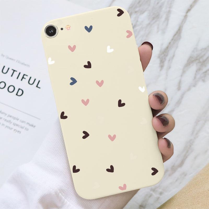 Butterfly Pattern Design Trendy Mobile Phone Case Protective Case For iPhone 7 8 SE 2020 Flower Cartoon Celular Case For iPhone7 8 SE2020 se 2020 se2020 A1778 A1660 A1779 Silicon Matte TPU Cover