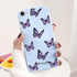 Butterfly Pattern Design Trendy Mobile Phone Case Protective Case For iPhone 7 8 SE 2020 Flower Cartoon Celular Case For iPhone7 8 SE2020 se 2020 se2020 A1778 A1660 A1779 Silicon Matte TPU Cover