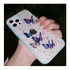 Butterfly Phone Case for iPhone 14 Pro Max 13 12 11 XS XR X 7 8 plus Glitter Clear Covers Bracelet With Lady Pendant Non Moving Dry Fixed Glitter Luxury Shiny Butterfly Wrist Bracelet Chain Soft Silicone Case For Smartphone