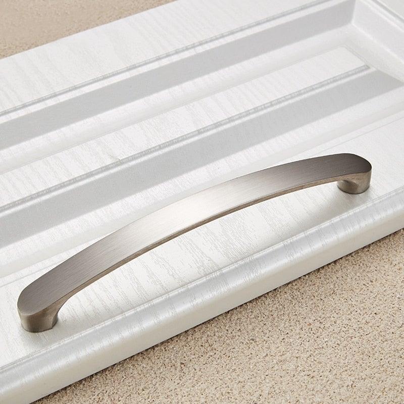 Cabinet Handles Kitchen Door Handles Drawer Knobs Aluminum Alloy Wardrobe Door Handles Brushed Modern Style Hardware  Stainless Steel Kitchen Cabinet Pulls For Kitchen Cabinet Drawer Door Cupboard Decorative Modern Hardware For Cabinet