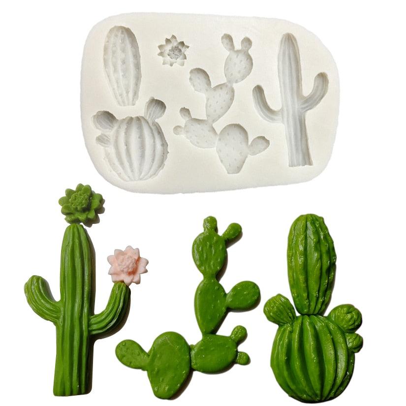 Cactus Plant Silicone Mold For Fondant Cake Decor Cupcakes Sugarcraft Cookies Candies Cards And Clay Resin Bakeware Tools Cactus Silicone Fondant Mold Cacti Sugarcraft Chocolate Candy Mold Cupcake Cake Decorating Tools Polymer Clay Mold