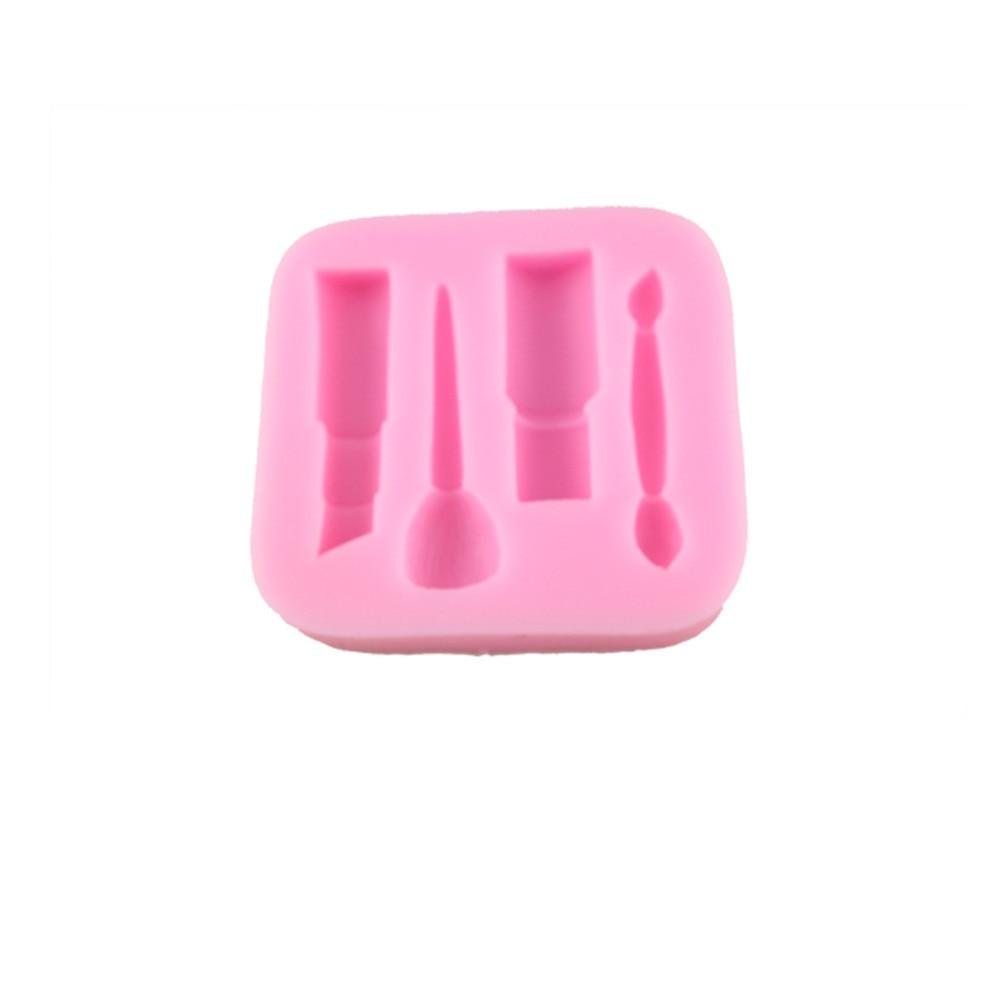 Cake Mold Cosmetic Shape Silicone Chocolate Mold 3D Silicone Pastry Mold Pastry And Bakery Accessories Dessert Tools Bakeware Women Makeup Silicone Mold Cosmetic Lipstick Shape Fondant Mold