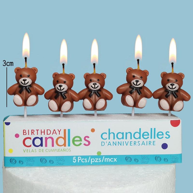 Cake Topper Bear Candles Cartoon Smiley Face Birthday Insert Creative  Party Cake Handmade Smiley Daisy Flower Cake Toppers For Birthday Party