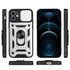 Camera Protection Shockproof Armor Case For iPhone 12 13 14 Pro Max Cover Men Cool  Woman Camera Cover And Stand Sliding Lens Protection Rotating Ring Mount  Shock Resistant Shockproof Protective Bumper