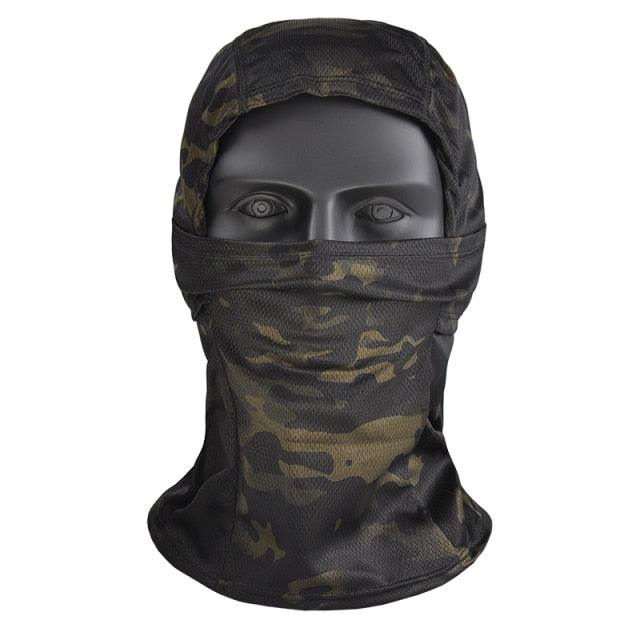 Camouflage Balaclava Full Face Mask for Cycling Hunting Army Bike Military Helmet Liner Tactical Airsoft Cap Scarf Mask Moto Face Mask Balaclava Moto Riding Motorbike Biker Racing Breather Mask Ski Hat Spring Summer For Men Women