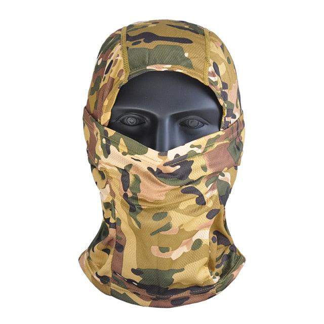 Camouflage Balaclava Full Face Mask for Cycling Hunting Army Bike Military Helmet Liner Tactical Airsoft Cap Scarf Mask Moto Face Mask Balaclava Moto Riding Motorbike Biker Racing Breather Mask Ski Hat Spring Summer For Men Women