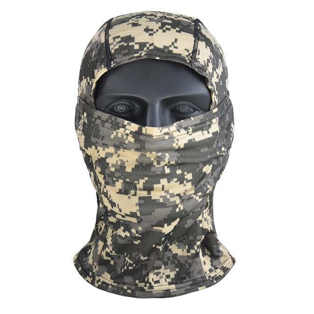 Camouflage Balaclava Full Face Mask for Cycling Hunting Army Bike Military Helmet Liner Tactical Airsoft Cap Scarf Mask Moto Face Mask Balaclava Moto Riding Motorbike Biker Racing Breather Mask Ski Hat Spring Summer For Men Women