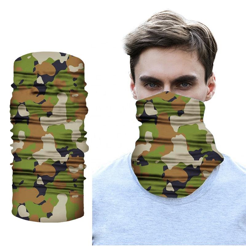 Camouflage Bandana Motorcycle Bike Riding Protection Headscarf Camping Hiking Protective Face Camo Scarf Shemagh Neck Cover Camping Hiking Climbing Face Mask Headband Windproof Head Scarves Neck Warmer Cycling Camping Hiking Men Women