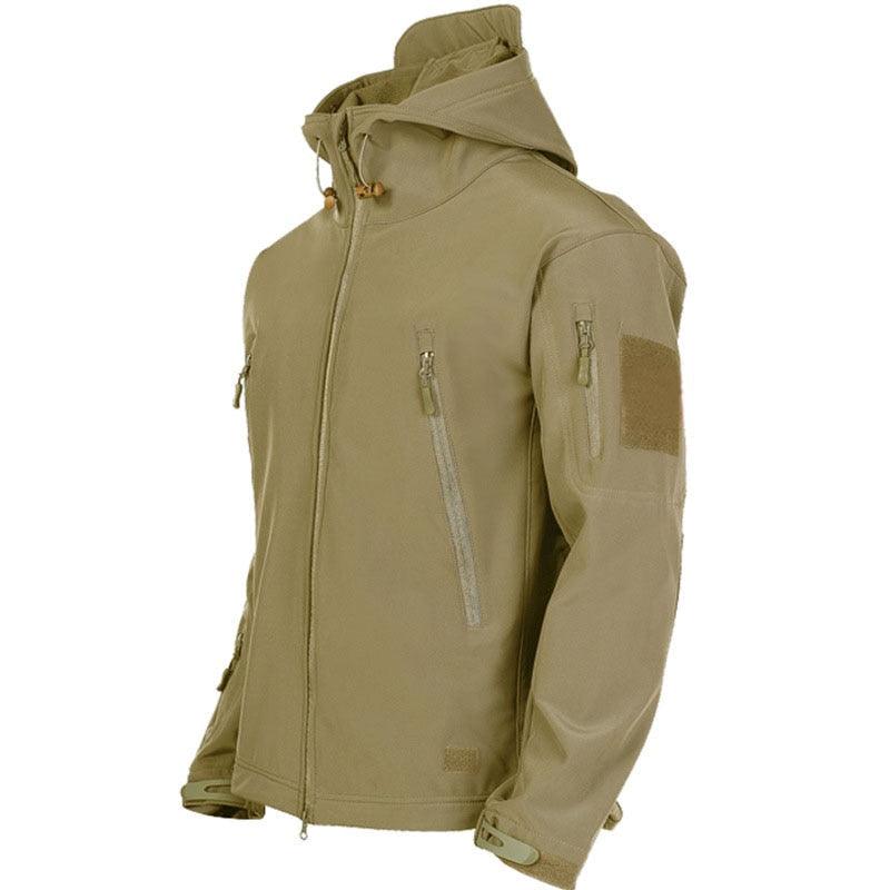 Camouflage Green Lightweight Soft Jackets Men Tactical Windproof Waterproof Jacket Men Outdoor Adventure Jackets Hooded Warm Winter Jacket Casual Winter Sport Warm Hooded Jackets