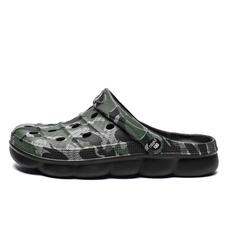 Camouflage Men Clogs Sandals Summer Outdoor Slippers Beach Aqua Shoes Slip On Flip Flops Garden Sandals Casual Outdoor Lightweight Clog Fashion Slip-On Sport Shoe Breathable Design Shoes