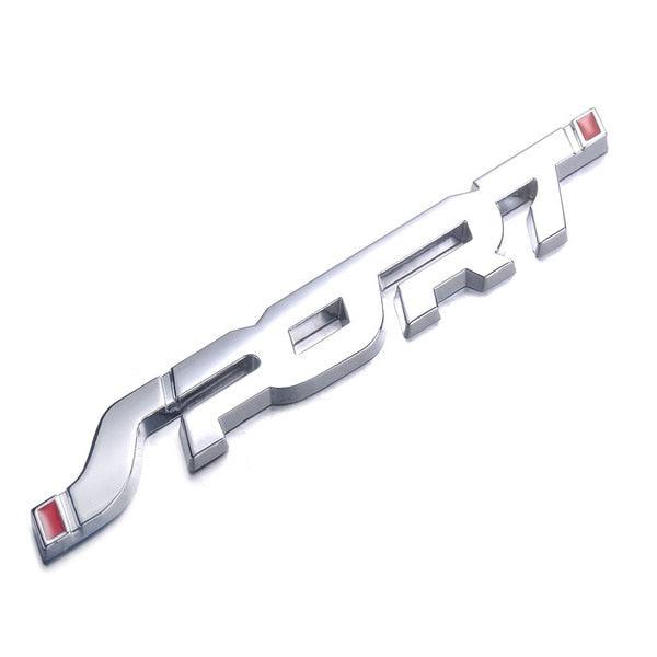 Car Accessories Sticker Styling Metal 3D Chrome Black Auto Car Metal Car SPORT Sticker,3D Premium Car Side Fender Rear Trunk Emblem Logo Badge Decals Compatible Trunk Racing Sport Word Letter Logo Emblem Badge Decal Sticker