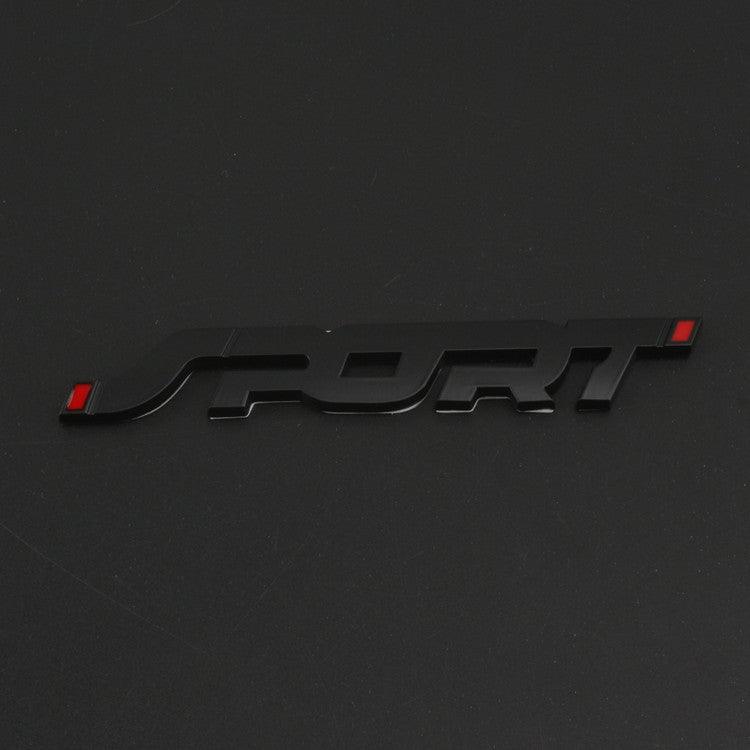 Car Accessories Sticker Styling Metal 3D Chrome Black Auto Car Metal Car SPORT Sticker,3D Premium Car Side Fender Rear Trunk Emblem Logo Badge Decals Compatible Trunk Racing Sport Word Letter Logo Emblem Badge Decal Sticker