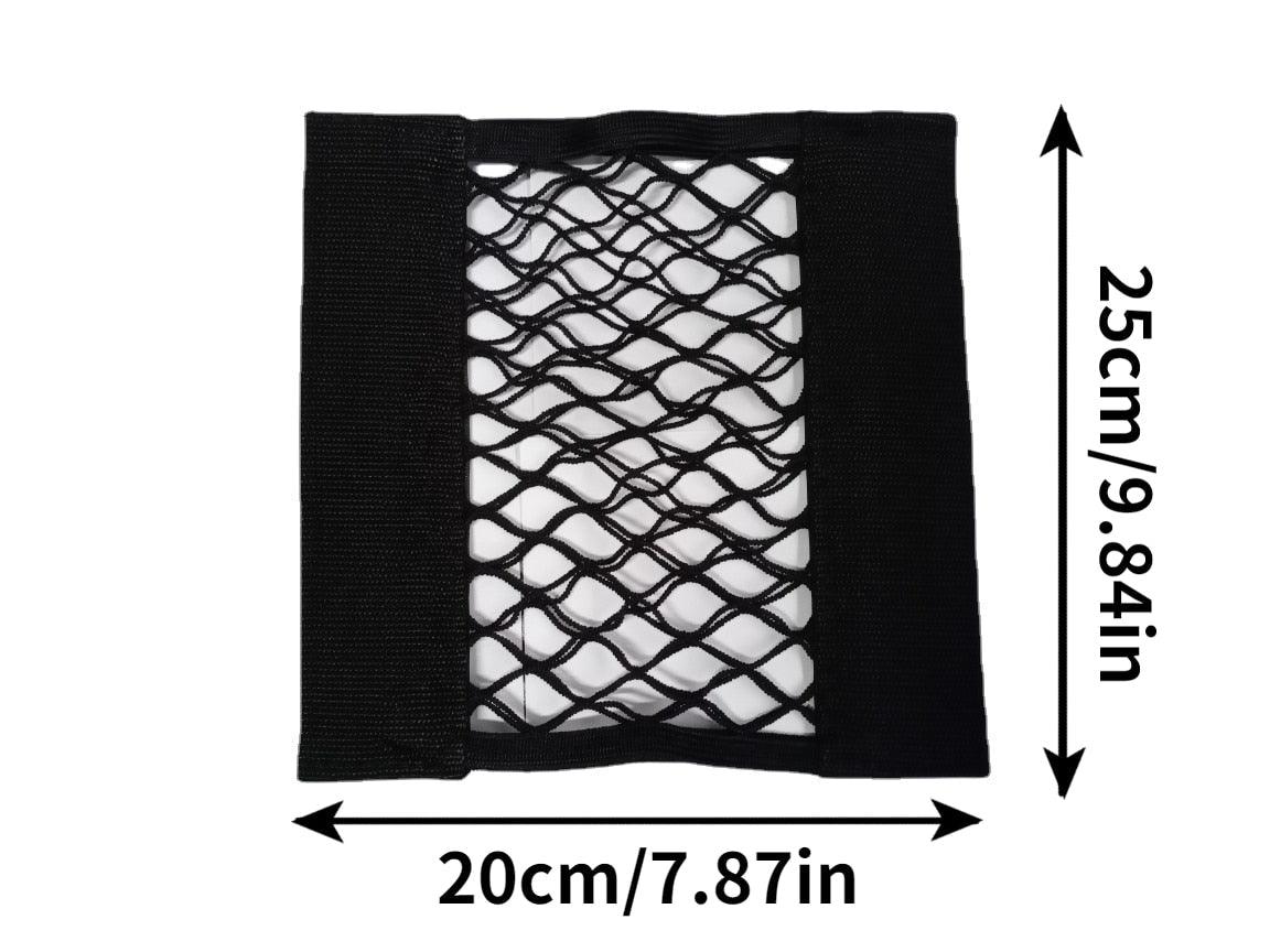 Car Back Rear Trunk Organizer Net Mesh Seat Elastic String Magic Sticker Universal Storage Bag Pocket Adjustable Elastic Trunk Cargo Organizer Nylon Mesh Rear Car Net Auto Organizer