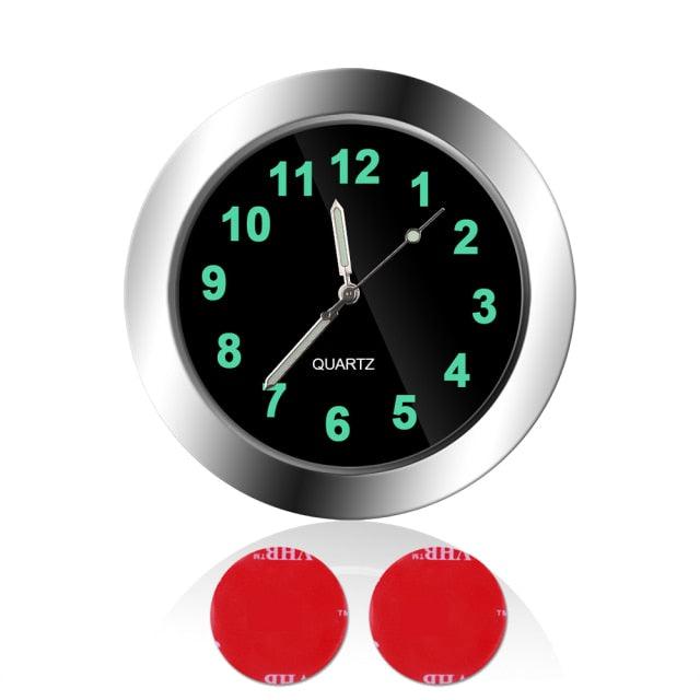 Car Clock Luminous Mini Automobiles Internal Stick-On Digital Watch  Stick on Dashboard Car Clock Mini Tiny Small Luminous Car Vent Clocks Watch for Dashboard Boat Bike Home Mechanics Quartz Clocks Auto Ornament Car Accessories Gifts