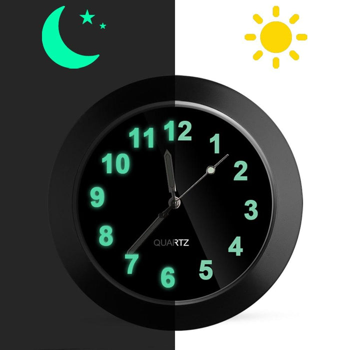 Car Clock Luminous Mini Automobiles Internal Stick-On Digital Watch  Stick on Dashboard Car Clock Mini Tiny Small Luminous Car Vent Clocks Watch for Dashboard Boat Bike Home Mechanics Quartz Clocks Auto Ornament Car Accessories Gifts