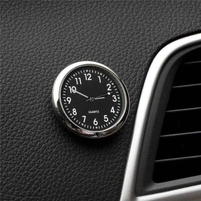 Car Clock Luminous Mini Automobiles Internal Stick-On Luminous Quartz Analog Watch Universal Pocket Mini Stick-On Clock for Car Boat Bike Home Digital Watch Mechanics Quartz Clocks Auto Ornament Car Accessories Gifts