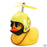 Car Goods Gift Broken Wind Helmet Small Yellow Duck Car Decoration Accessories Wind-breaking Wave-breaking Duck Cycling DecDuck Car Dashboard Decorations Rubber Duck Car Ornaments Cool Duck with Propeller Helmet Sunglasses Gold Chain or