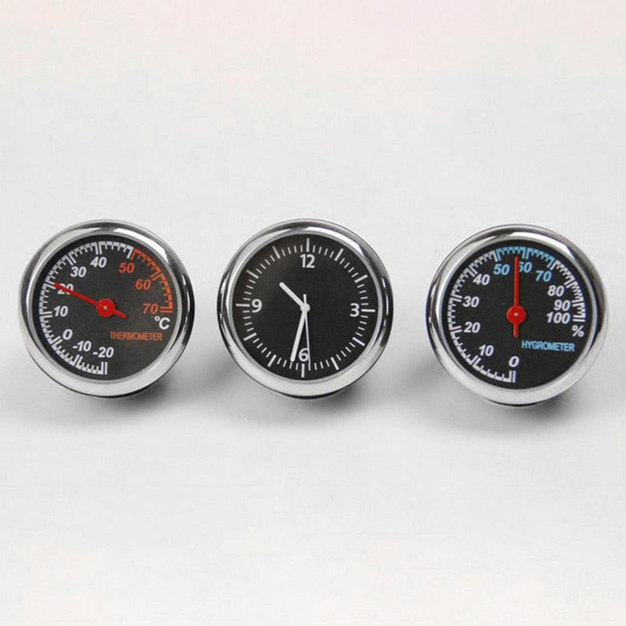 Car Interior Mini Quartz Watch Clock  Mini Clock Car Dashboard Clocks Luminous Car Clock Pocket Stick-On Clock Cars Air Vent Clip Quartz Clocks Vehicle Dashboard Clock Mini Vehicle Clock Car Pocket Clock for Cars  Hygrometer Thermometer Dashboard Ornament