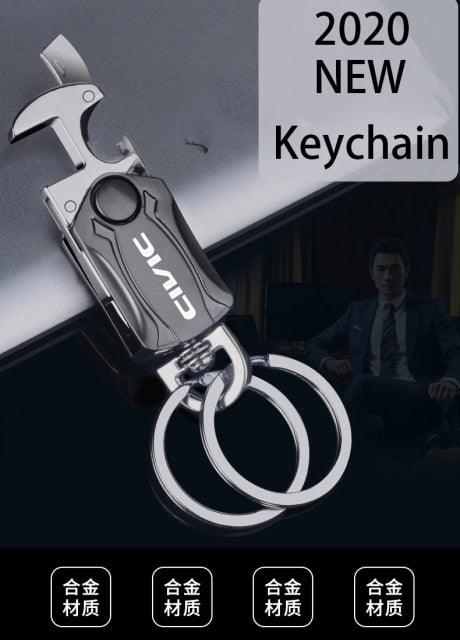 Car Key Chain With Car Keychain Alloy Car Multifunction Keychain Stainless Steel Keyring Metal Car Keychain Accessories Safe Durable Portable Non-Deformation Anti-lost Keyring Heavy Duty Car Keychain for Men Women