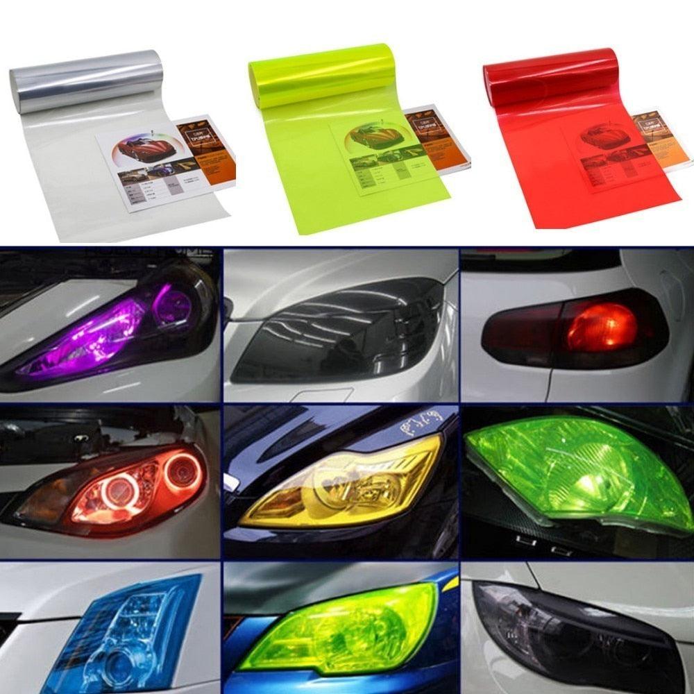 Car Light Film Car Smoke Fog Light Headlight Taillight Tint Vinyl Film Sheet Sticker Waterproof Auto Body Film Self Adhesive Car Light Sticker, Smoke Fog Light Taillight Headlight Tint ChameleonCover Car Styling